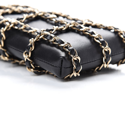 Chanel Lambskin Tech Me Out Clutch With Chain Black 9 of 10