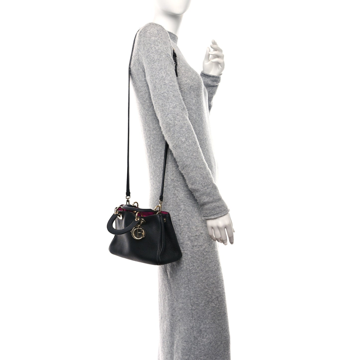 Bullcalf Small Diorissimo Tote Black Rose Indien
