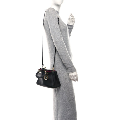 Christian Dior Bullcalf Small Diorissimo Tote Black Rose Indien 2 of 8