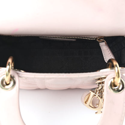 Christian Dior Lambskin Cannage Mini Lady Dior Rose Poudre 4 of 14