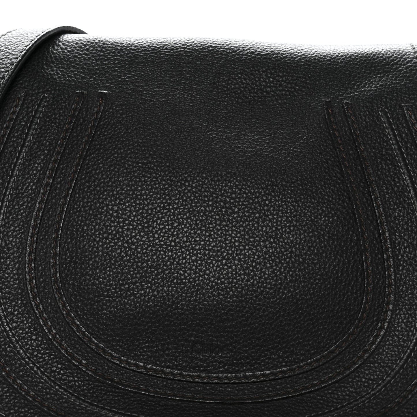 Calfskin Medium Marcie Round Crossbody Bag Black
