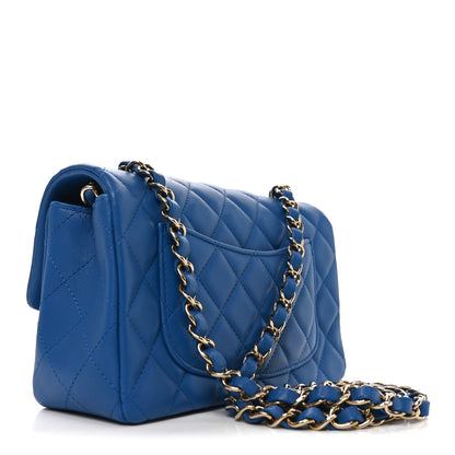 Chanel Lambskin Quilted Mini Rectangular Flap Blue 3 of 11