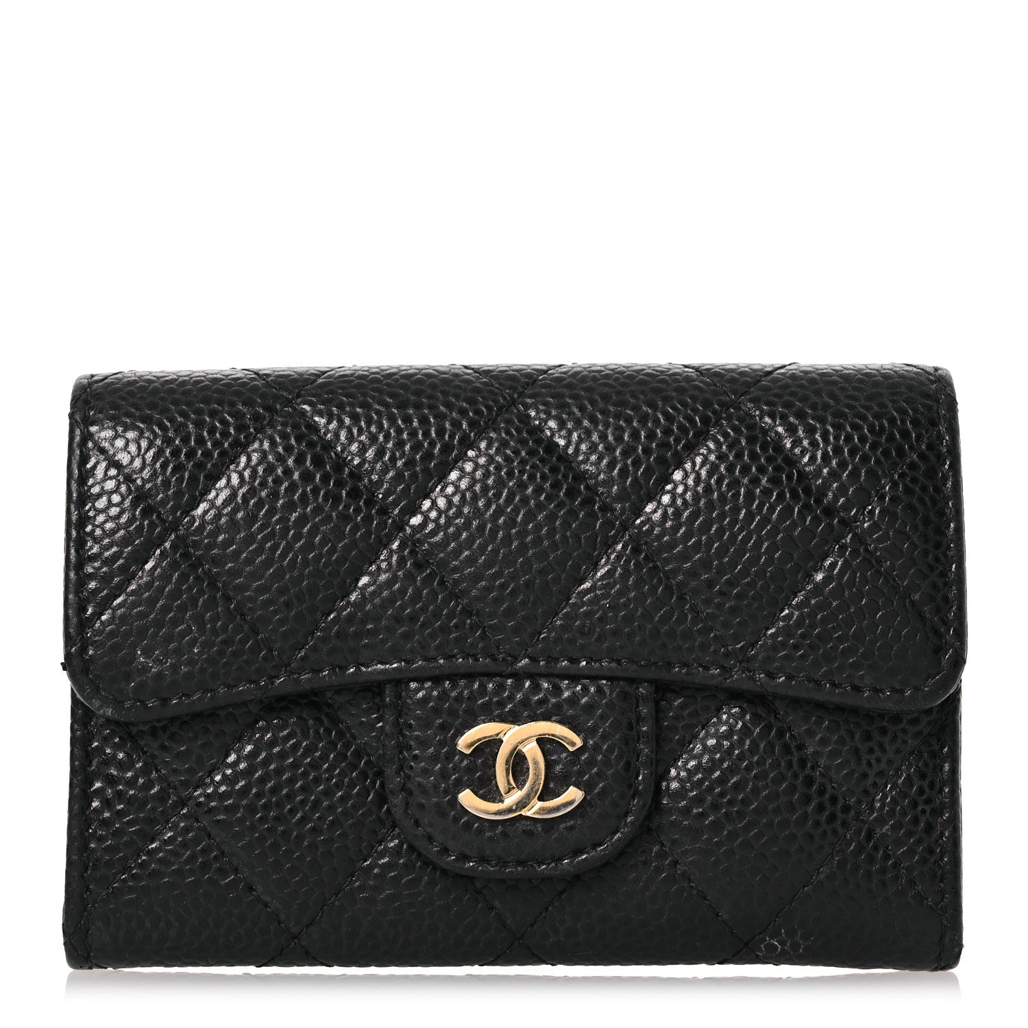 Chanel Caviar Quilted Flap Card Holder Black 1 of 14