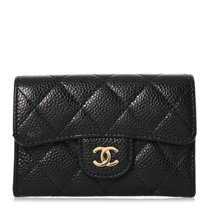 Chanel Caviar Quilted Flap Card Holder Black 1 of 14