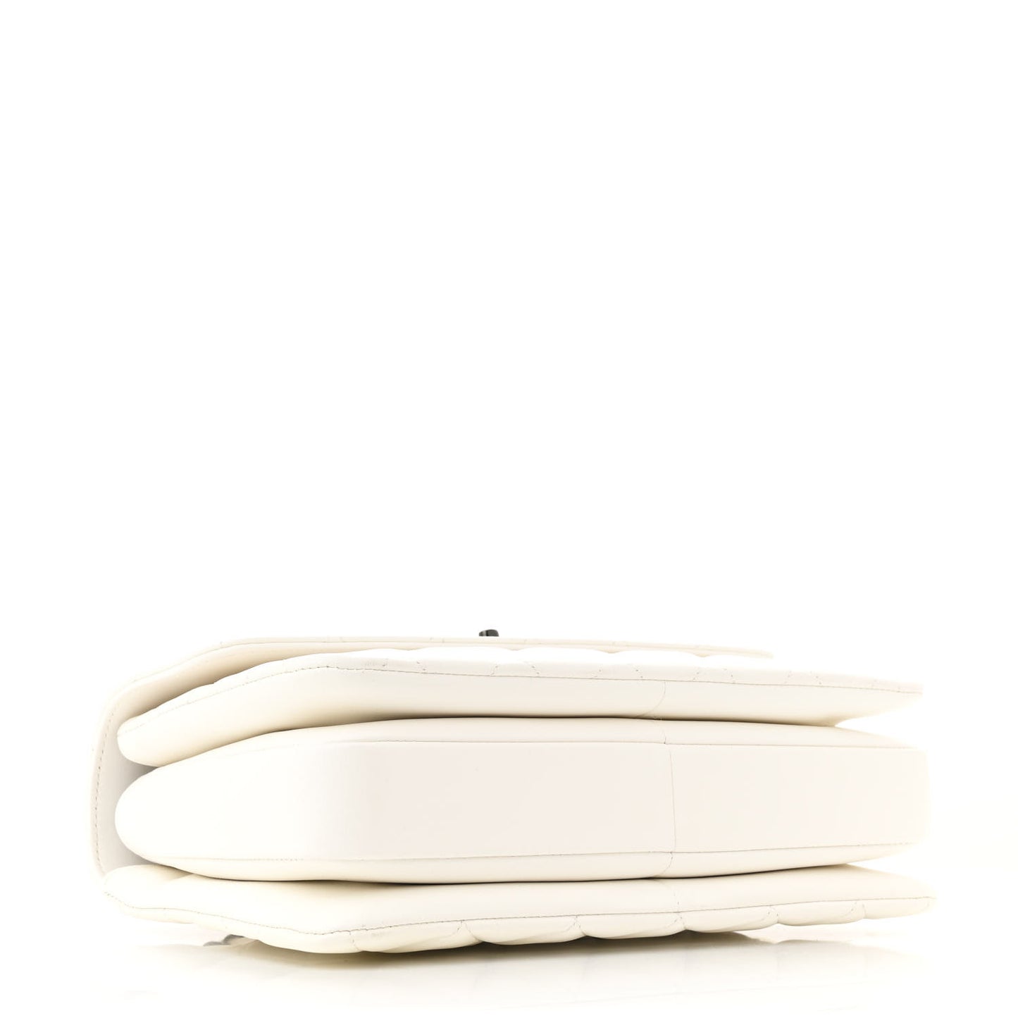 Lambskin Quilted Medium Trendy CC Flap Dual Handle Bag White