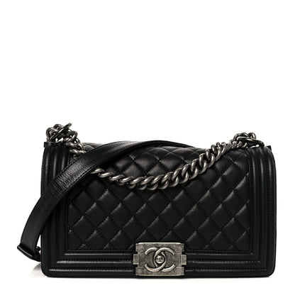 Chanel Calfskin Quilted Medium Boy Flap Black 1 of 10