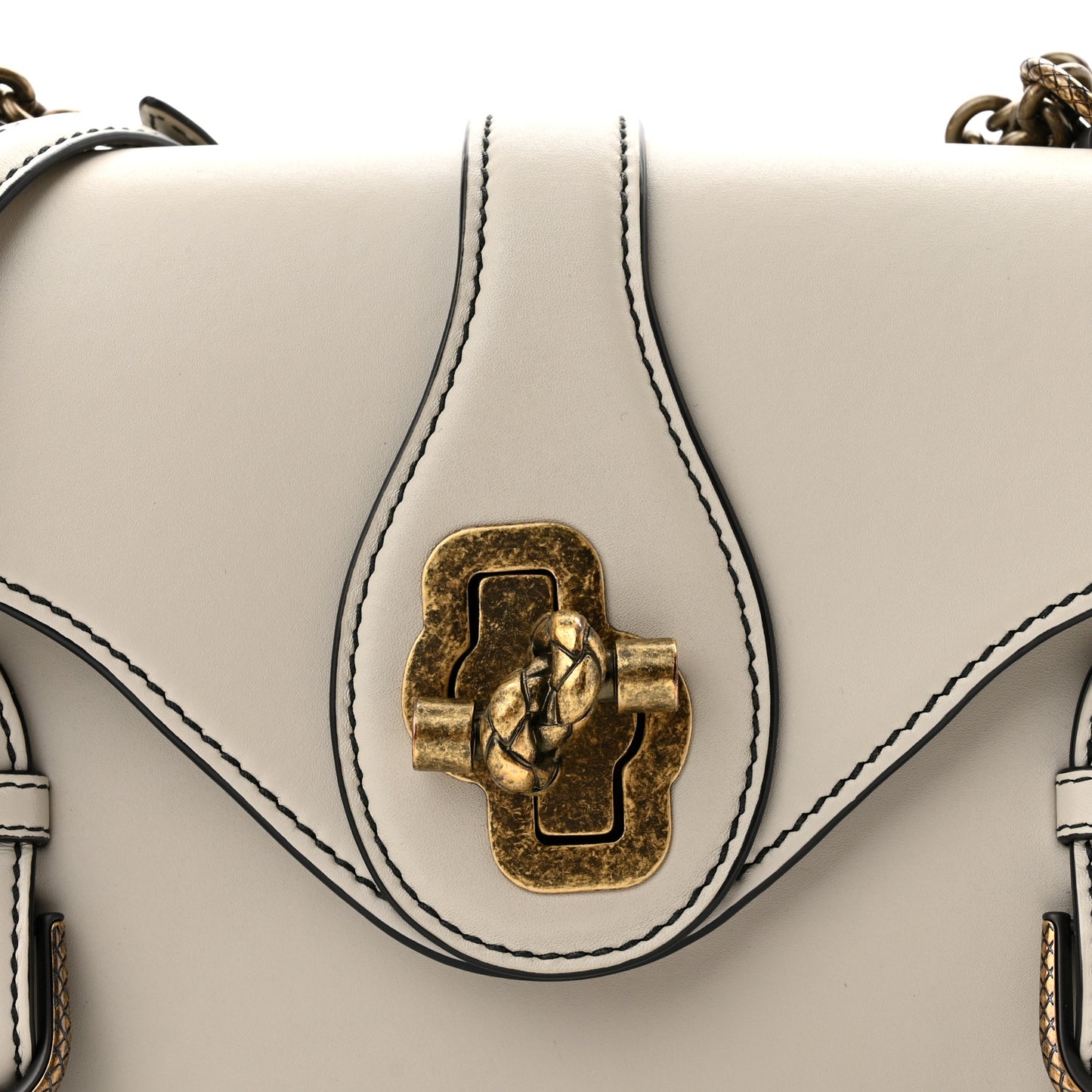 French Calf City Knot Bag Cement