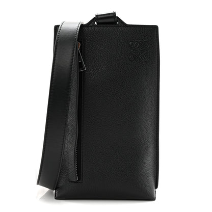 Loewe Soft Grained Calfskin Vertical T-Pocket Crossbody Bag Black 1 of 11