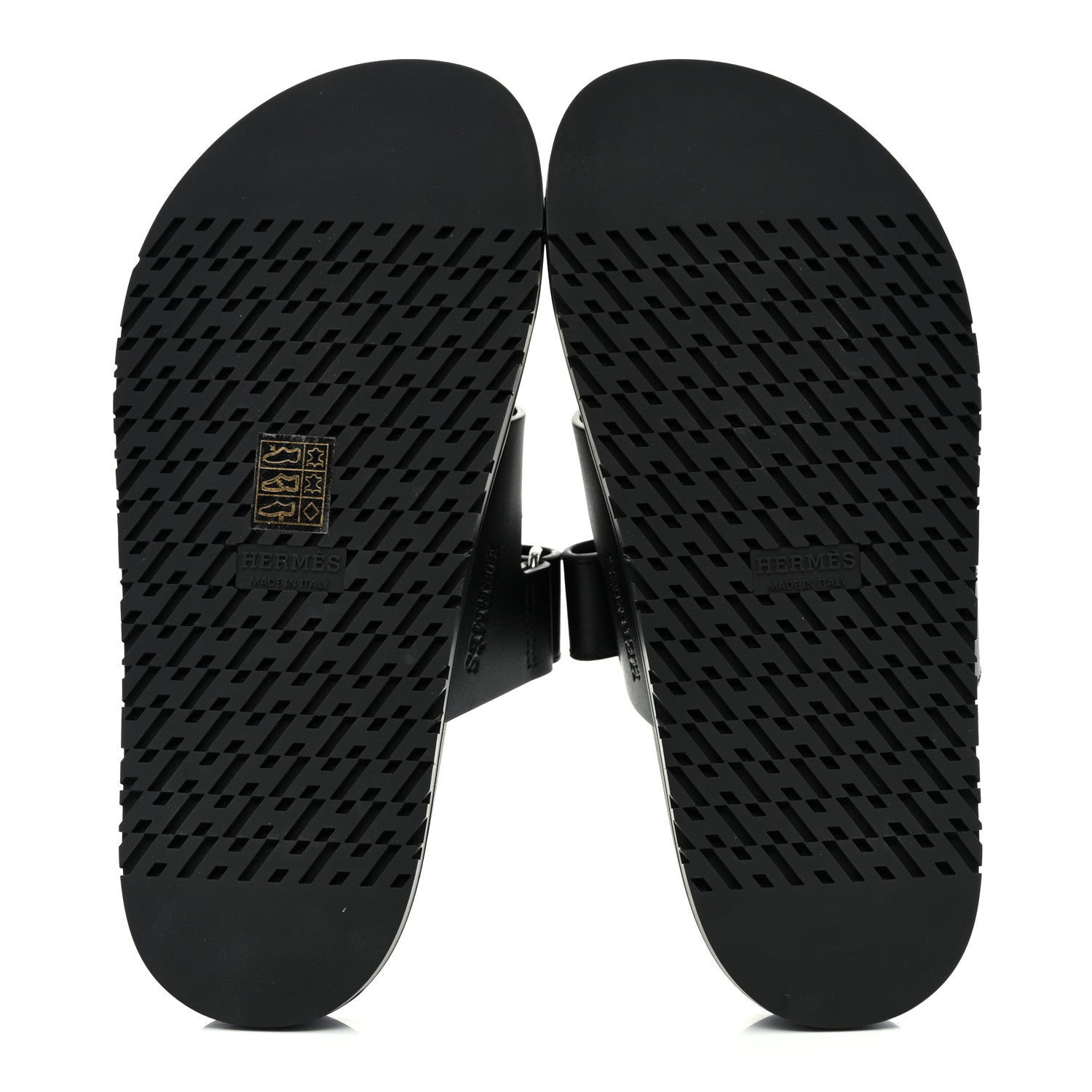 Hermes Calfskin Womens Chypre Sandals 36.5 Black 5 of 9