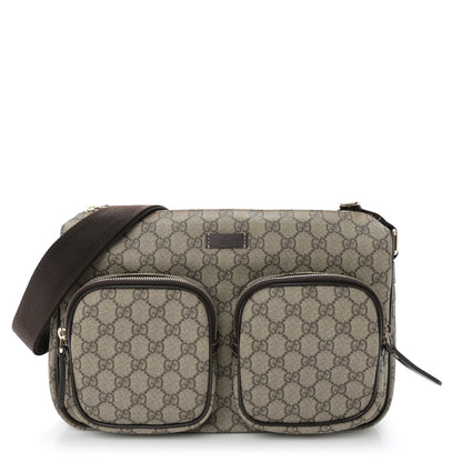 Gucci GG Plus Monogram Front Pocket Messenger Dark Brown 1 of 10