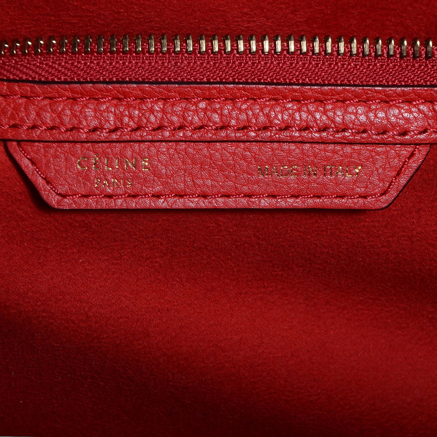 Drummed Calfskin Mini Luggage Coquelicot