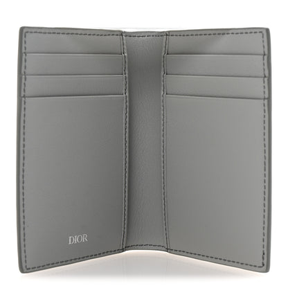 Christian Dior Calfskin Perforated Oblique Bi-Fold Card Holder Grey 5 of 8