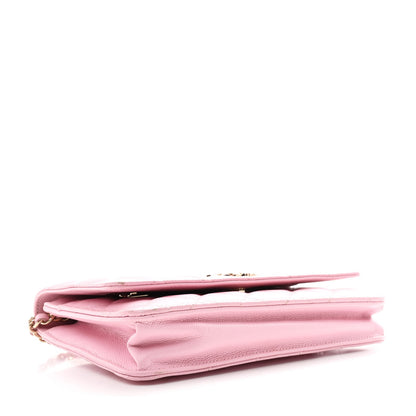 Chanel Caviar Quilted Wallet on Chain WOC Light Pink 3 of 10