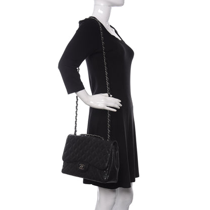 Chanel Caviar Quilted Jumbo Single Flap Black 2 of 17