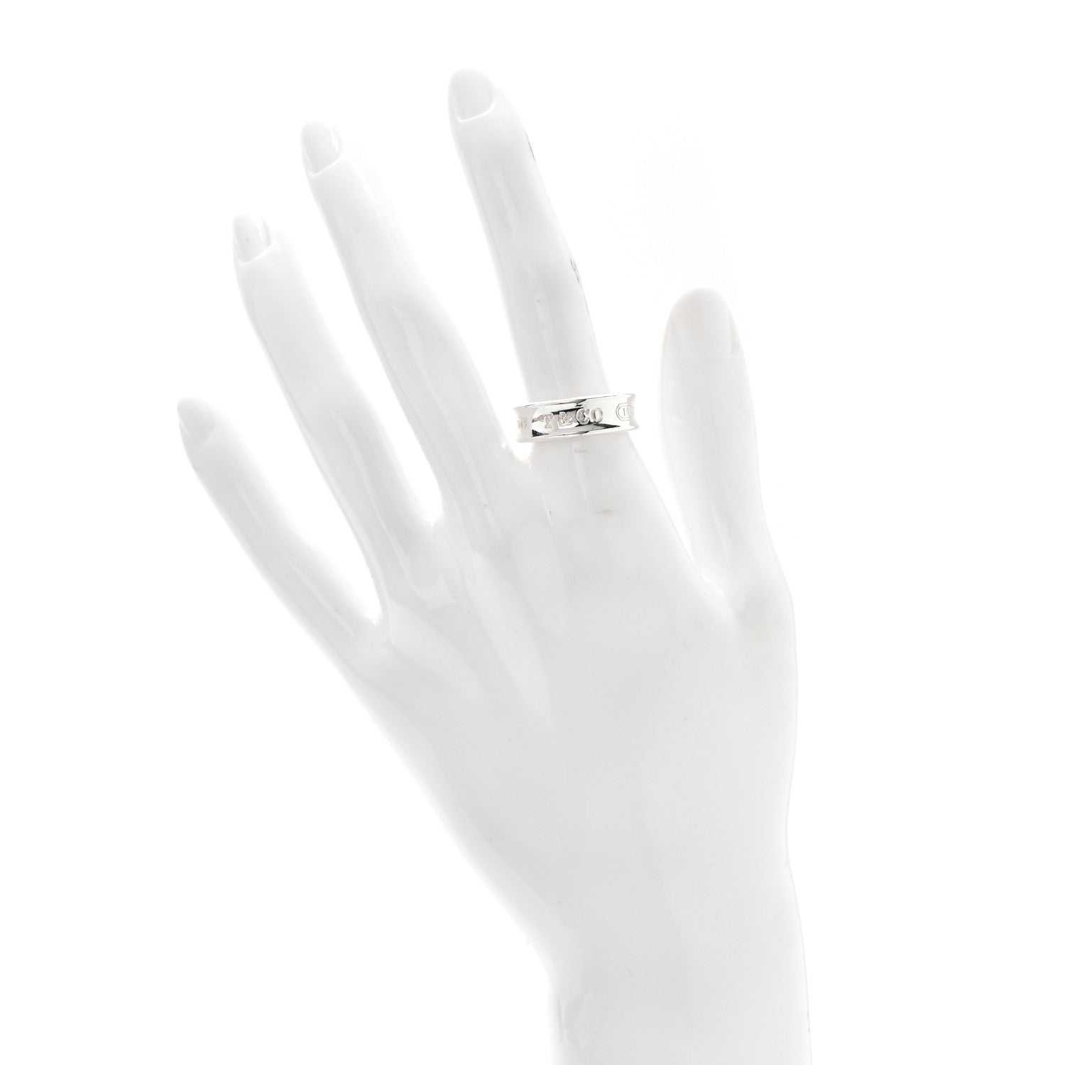 Tiffany Sterling Silver 1837 Band Ring 54 6.75 2 of 6