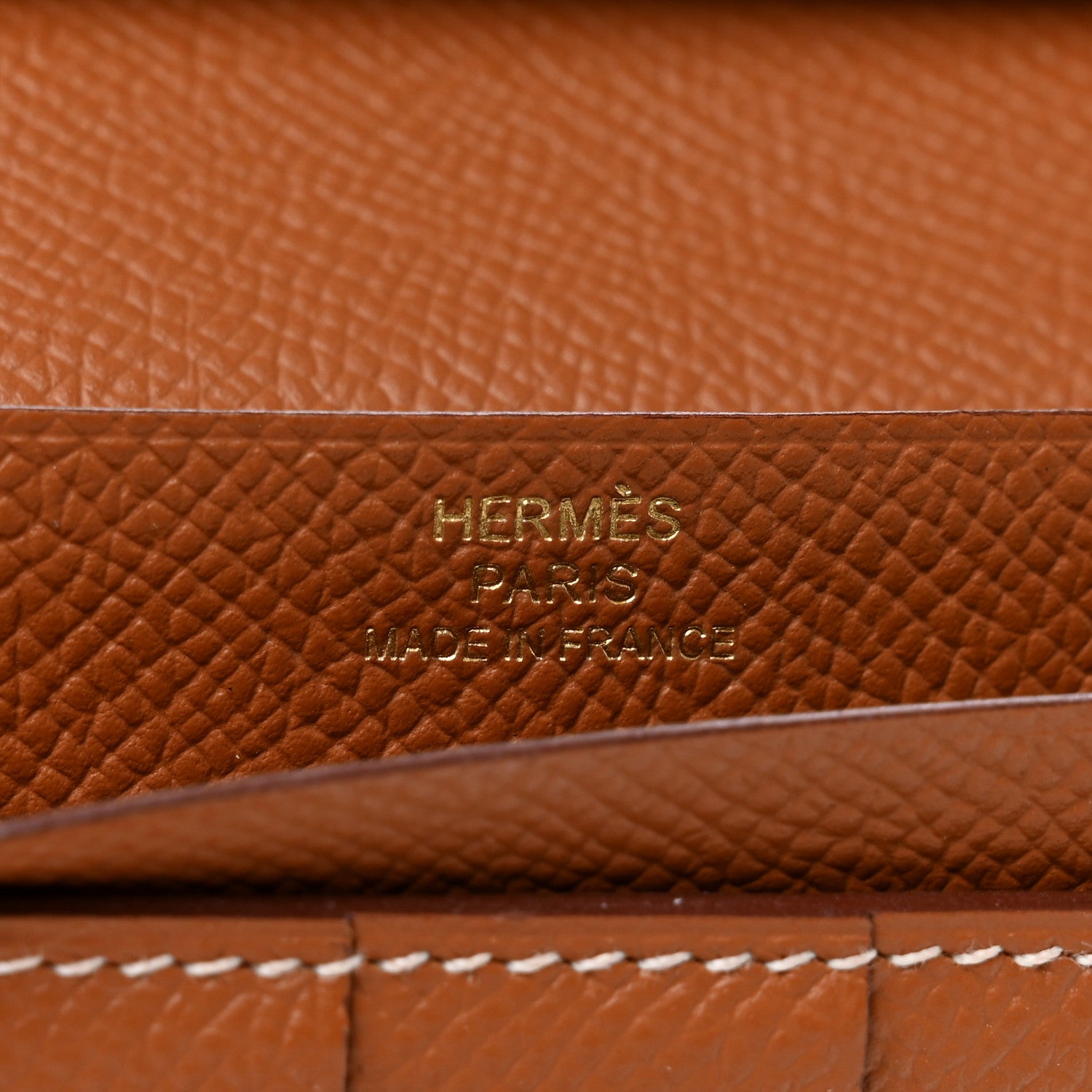 Hermes Epsom Bearn Gusset Wallet Gold 6 of 8