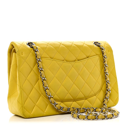 Chanel Lambskin Quilted Medium Double Flap Yellow 3 of 10