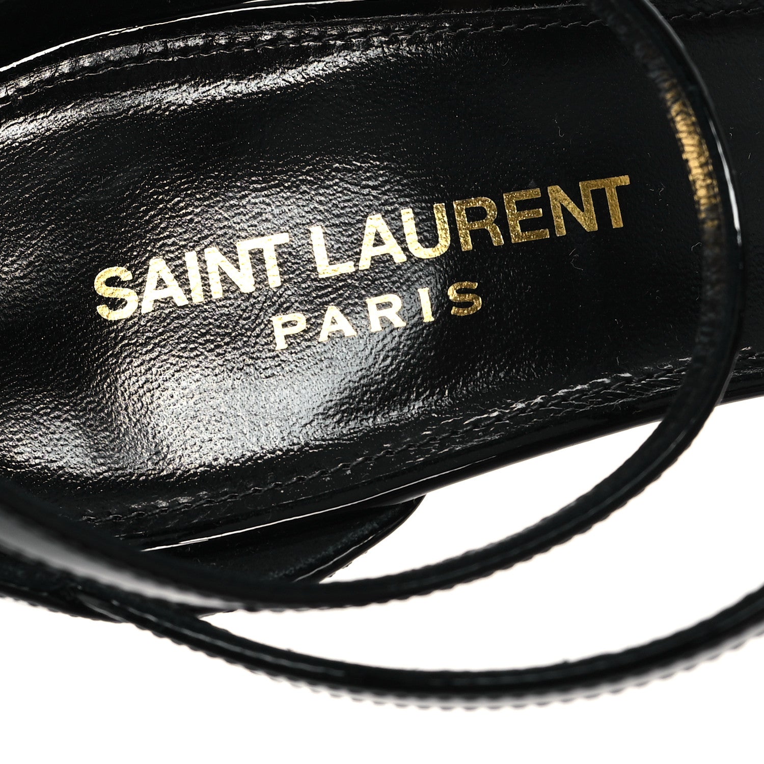Saint Laurent Patent Cassandra 100 Sandals 40 Black 8 of 9