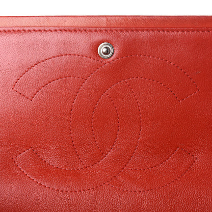 Chanel Lambskin Quilted Jumbo Double Flap Red 10 of 15