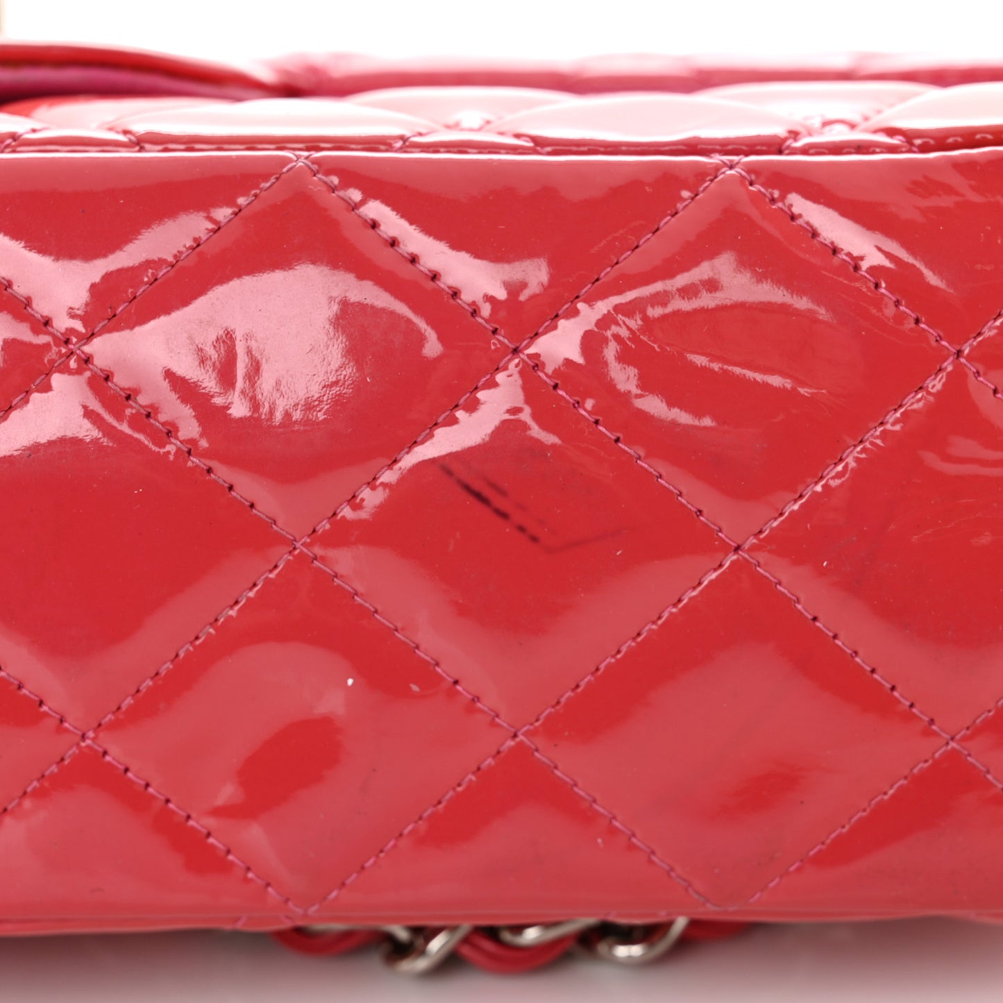 Patent Quilted Jumbo Double Flap Pink