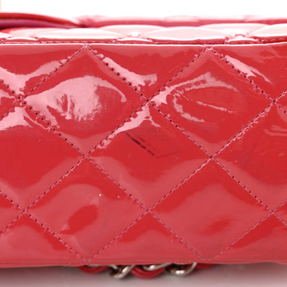 Chanel Patent Quilted Jumbo Double Flap Pink 13 of 13