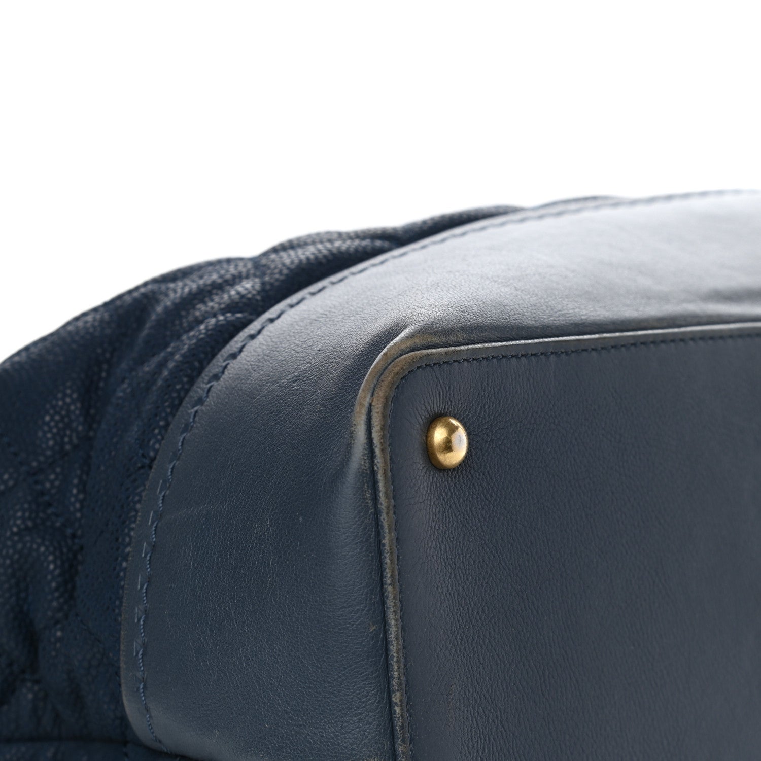 Chanel Iridescent Caviar Quilted Globe Trotter Shopping Tote Navy Blue 8 of 25