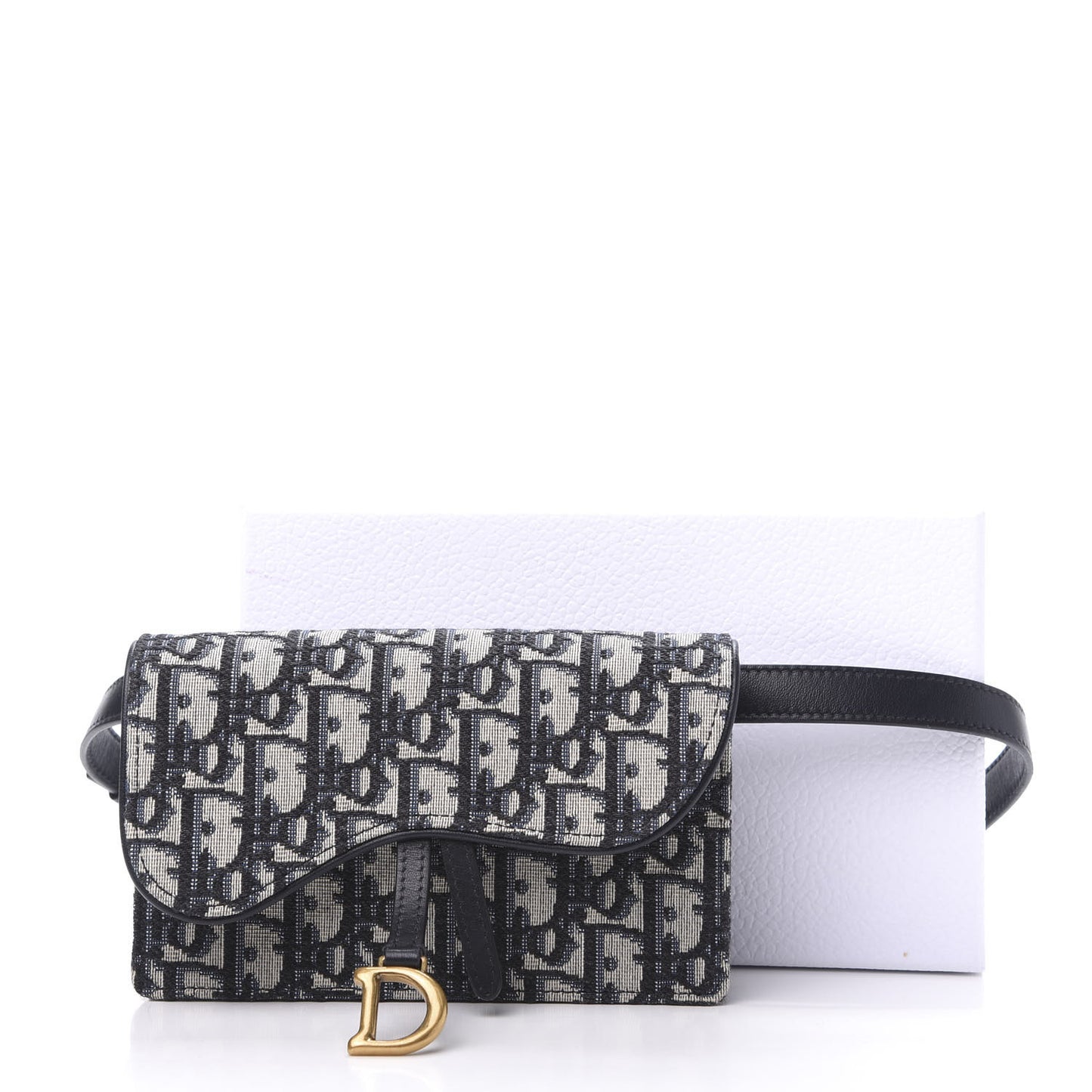Oblique Saddle Belt Bag Blue