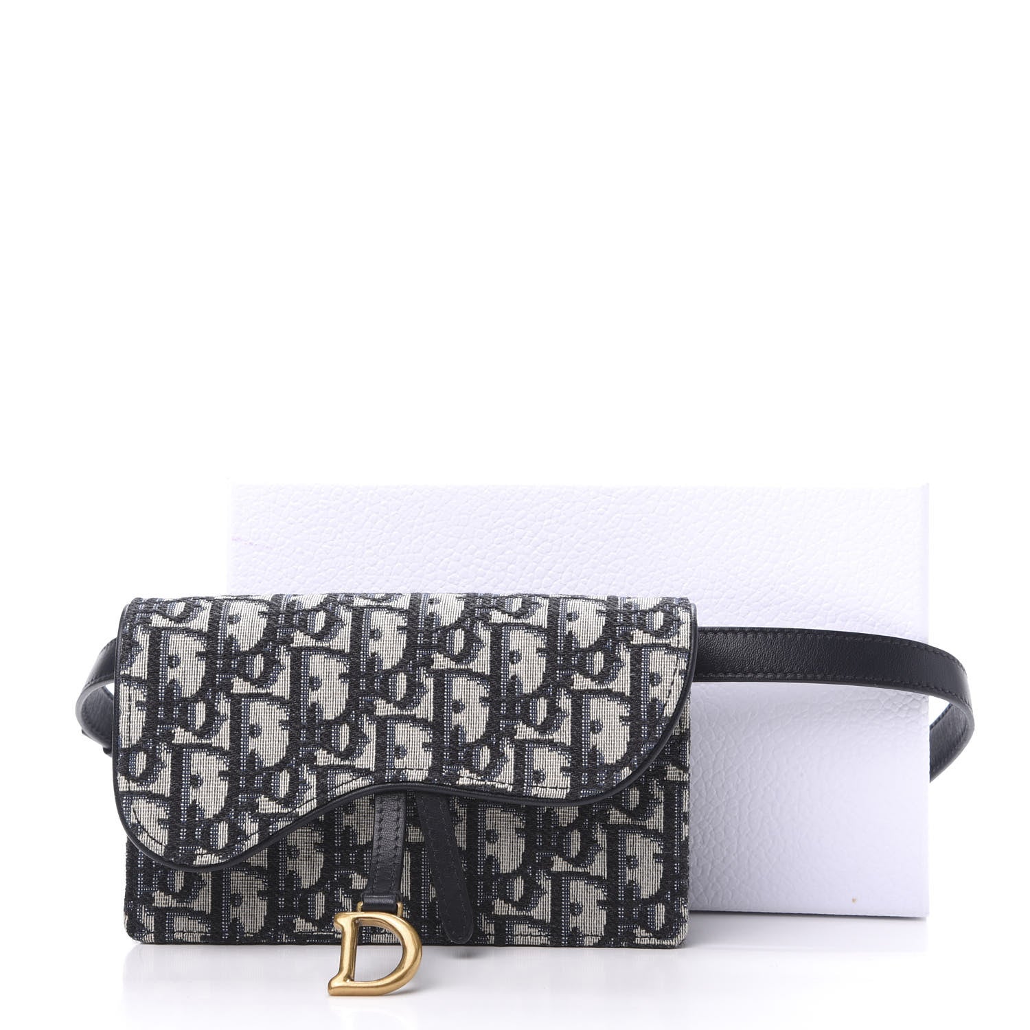 Christian Dior Oblique Saddle Belt Bag Blue 11 of 11