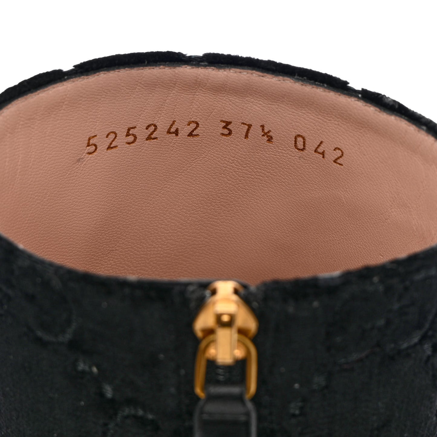 Velvet GG Monogram Crystal Horsebit Ankle Boots 37.5 Black