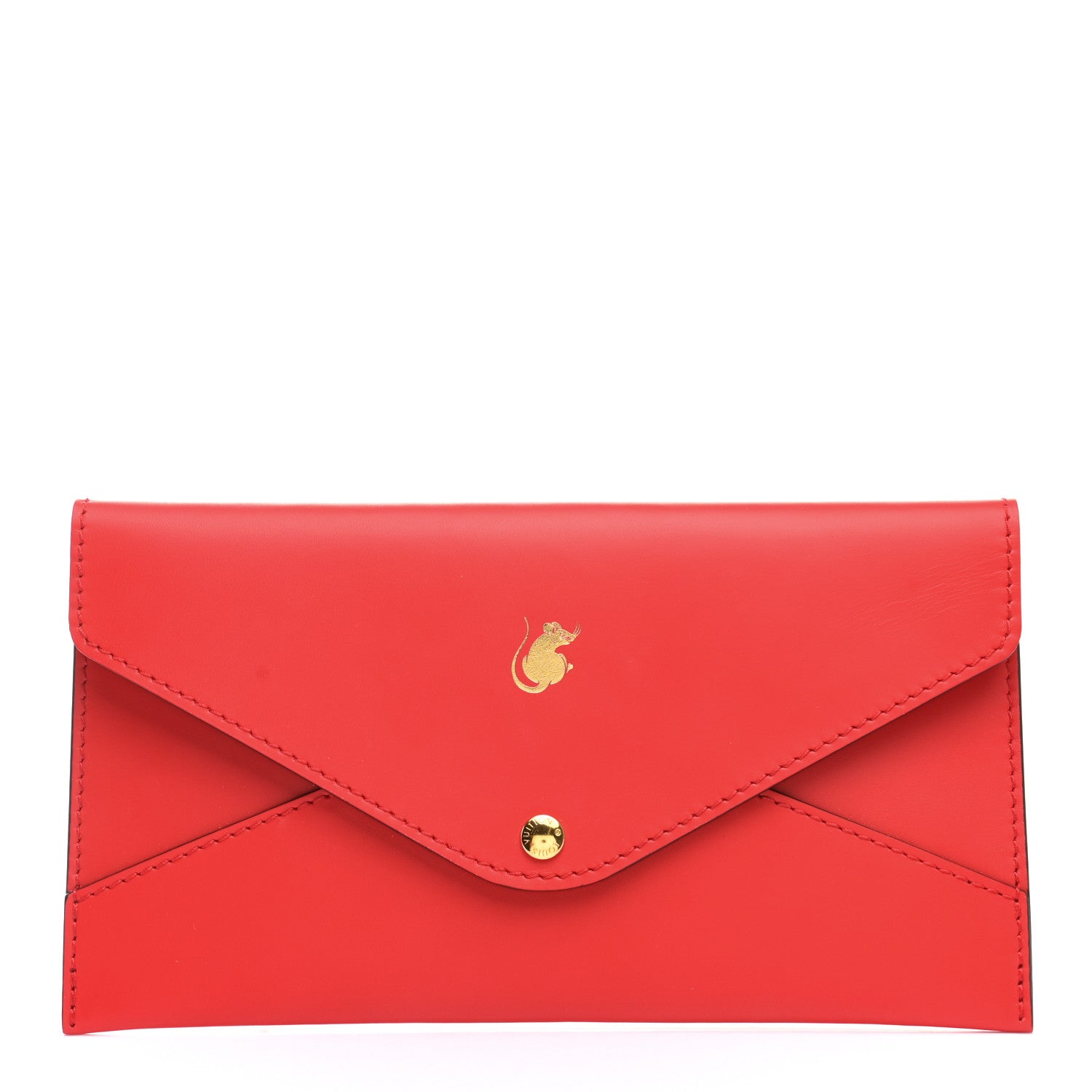 Louis Vuitton Veau Cachemire Chinese New Year Rat Envelope Pouch Red 1 of 8