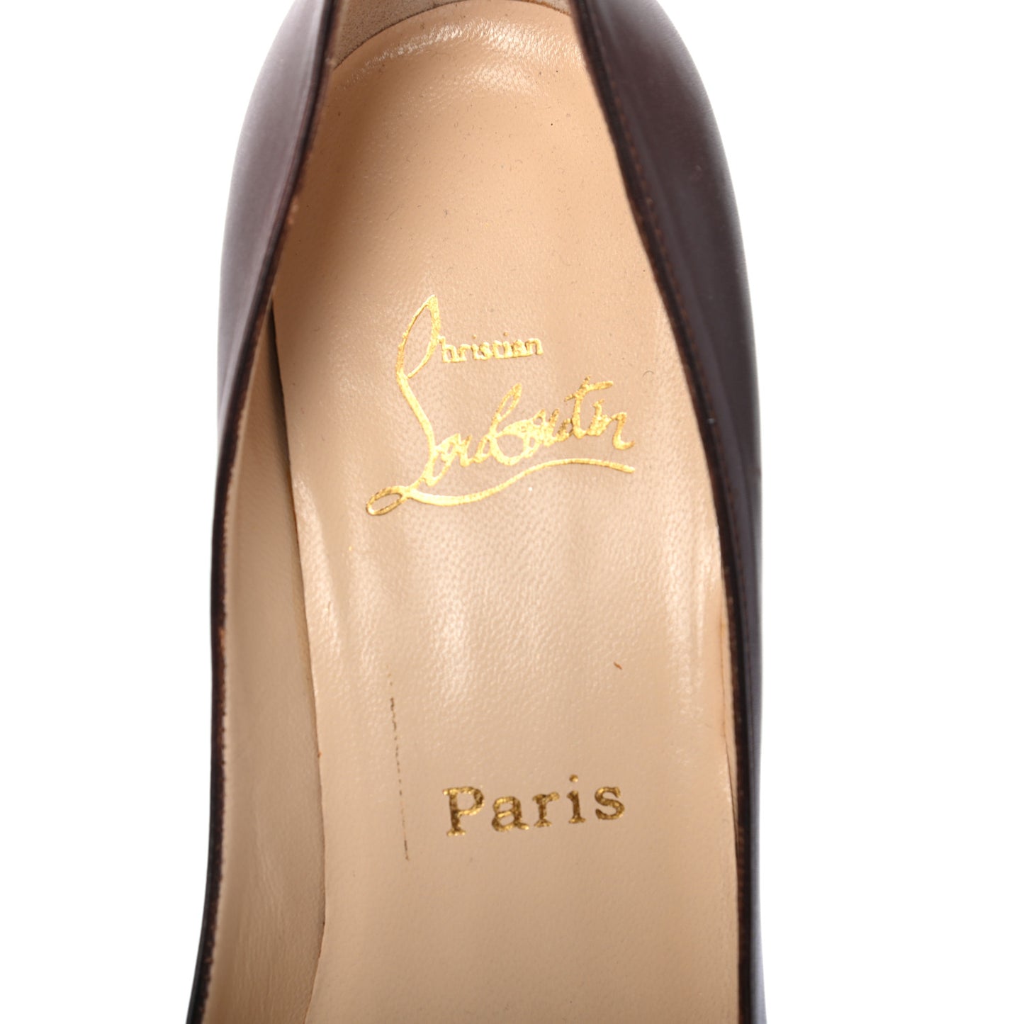 Nappa Peep Toe Pumps 40 Brown