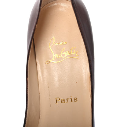 Christian Louboutin Nappa Peep Toe Pumps 40 Brown 7 of 7