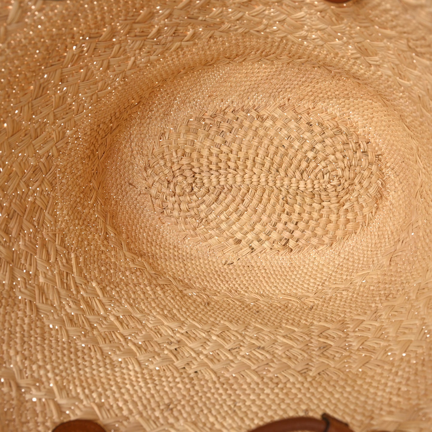Calfskin Raffia Small Anagram Basket Tote Bag Natural Tan