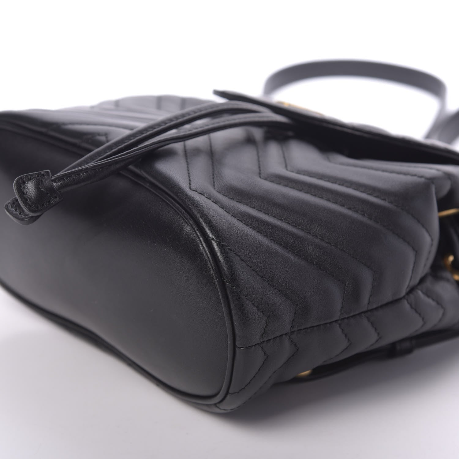 Gucci Calfskin Matelasse GG Marmont Flap Backpack Black 6 of 9