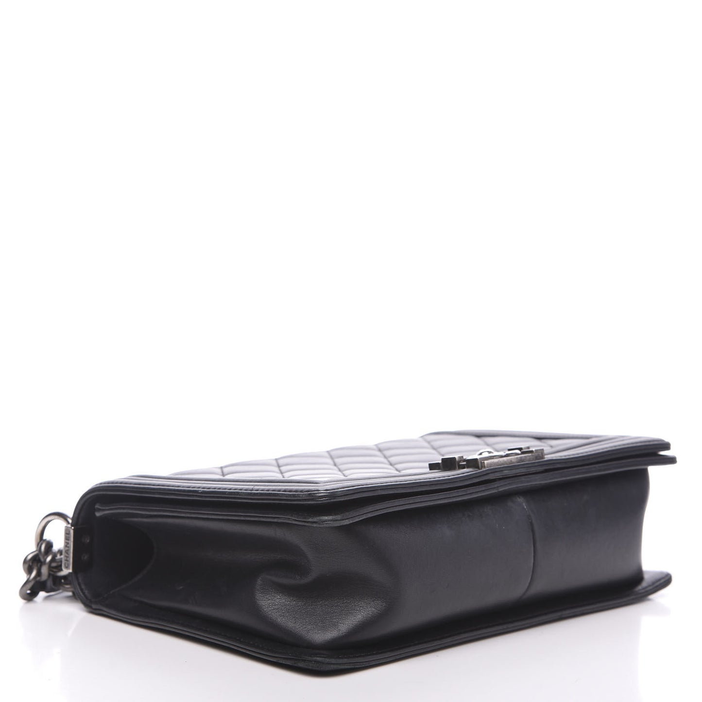 Calfskin Quilted New Medium Boy Flap Black