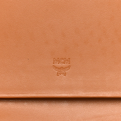 MCM Visetos Grained Calfskin Corina Two Fold Wallet Tan 6 of 13