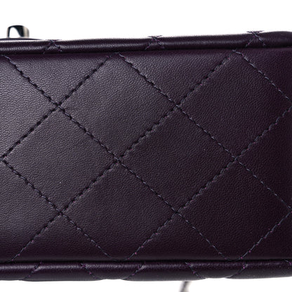 Chanel Lambskin Quilted Mini Rectangular Flap Dark Purple 12 of 13