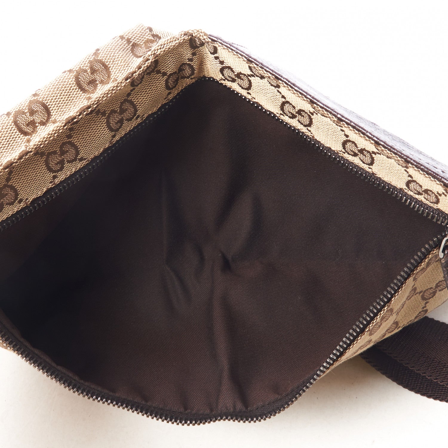Gucci GG Monogram Double Pocket Belt Bag Dark Brown 7 of 9