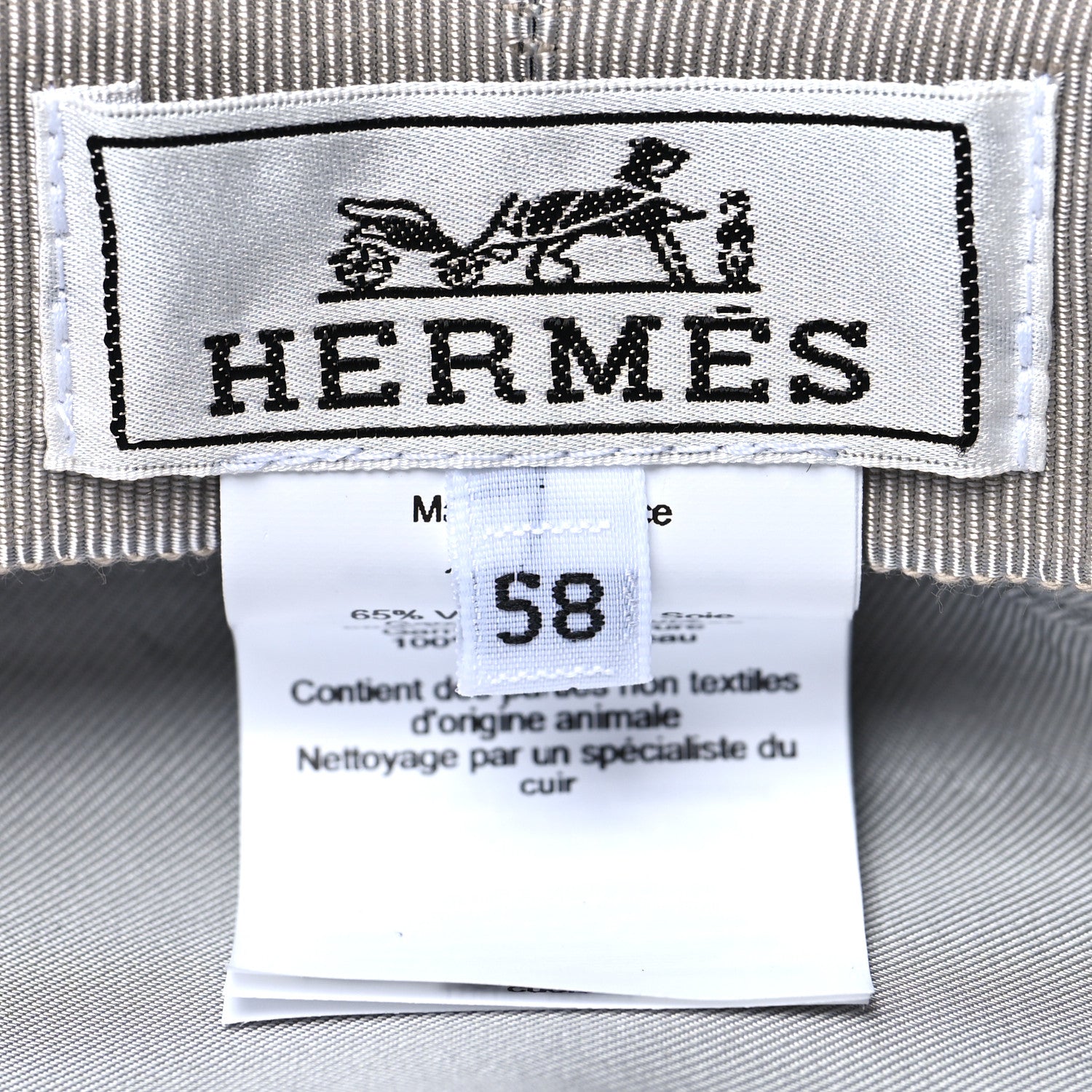 Hermes Cashmere Womens Deauville Cap 58 Lichen 7 of 7
