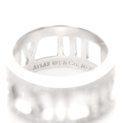 Tiffany 18K White Gold Diamond Wide Atlas Open Ring 49 4.75 4 of 6