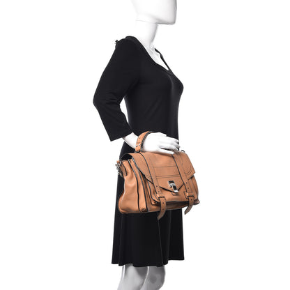 Proenza Schouler Grained Calfskin Medium Contrast Stitch PS1 Satchel Amber Orange 3 of 17