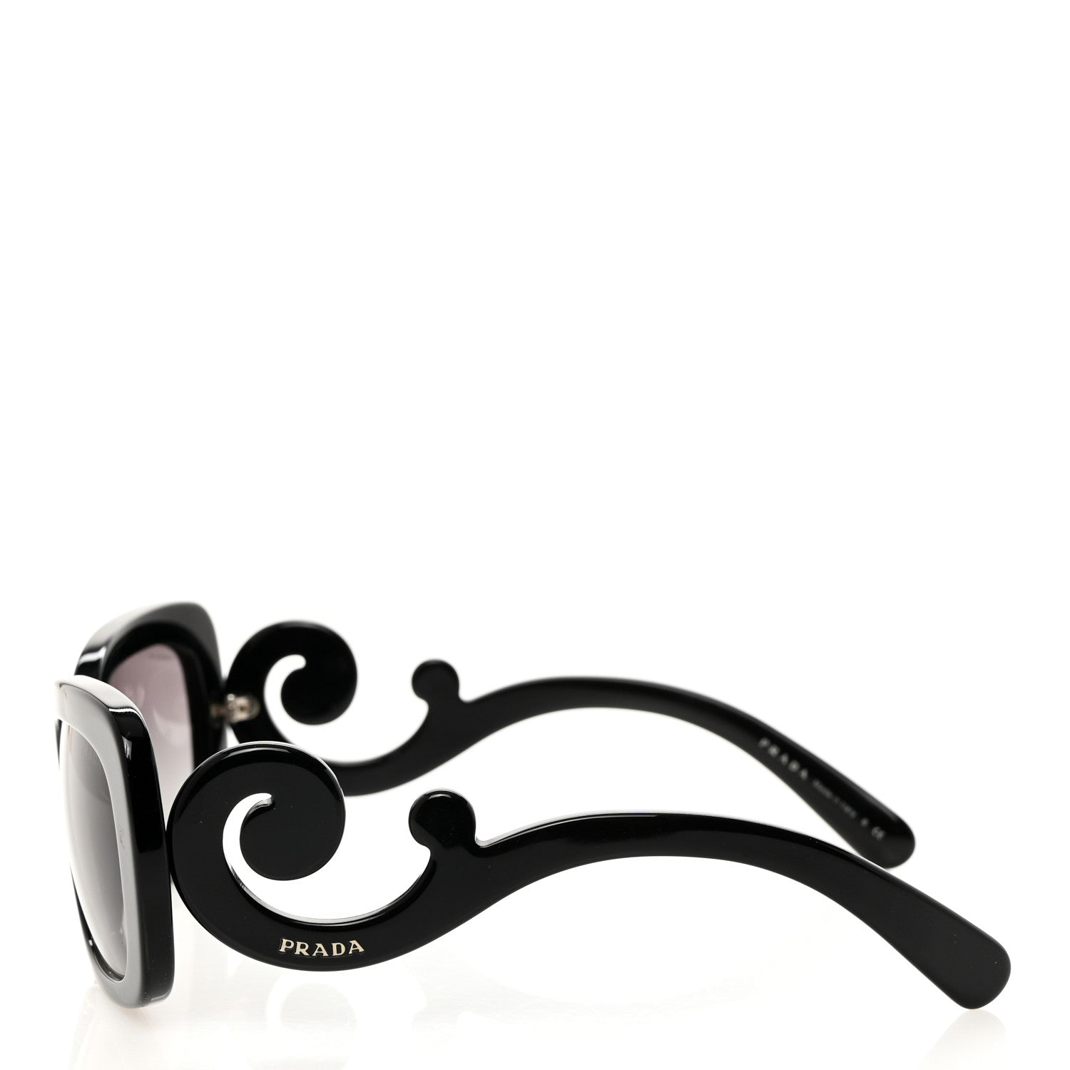 Prada Acetate Baroque Sunglasses SPR 27O Black 3 of 7