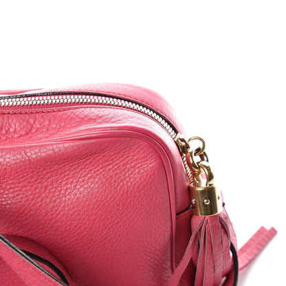 Gucci Pebbled Calfskin Small Soho Disco Bag Bright Bougainvillea 15 of 17