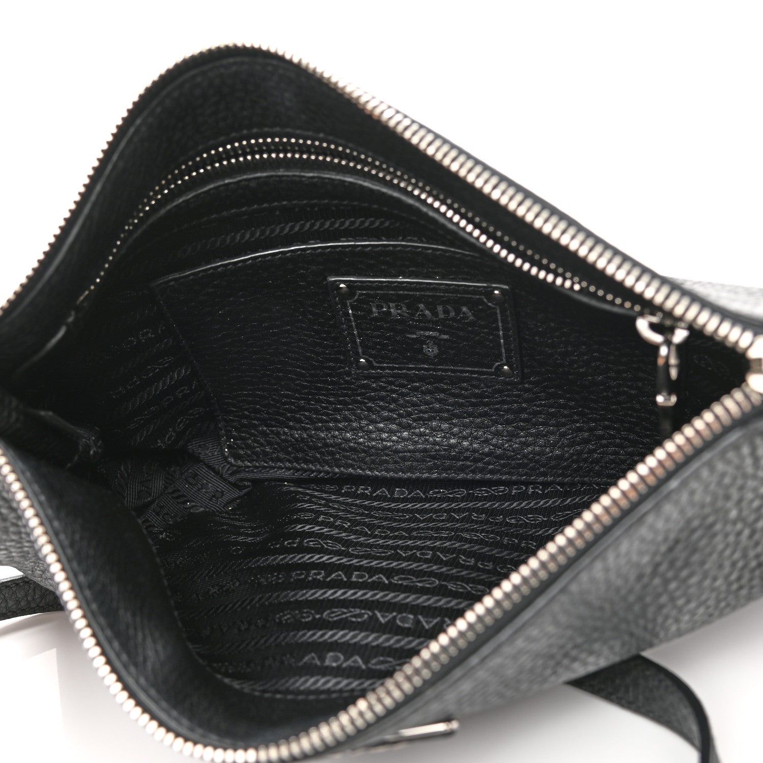 Prada Vitello Daino Crossbody Bag Black 5 of 11
