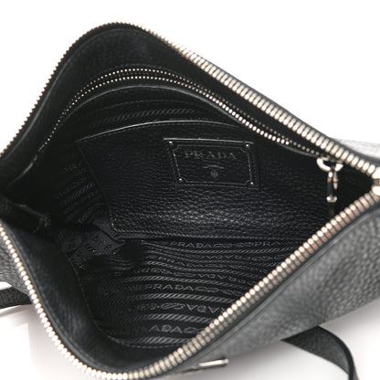 Prada Vitello Daino Crossbody Bag Black 5 of 11