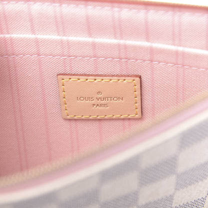 Louis Vuitton Damier Azur Neverfull MM GM Pochette Rose Ballerine 6 of 7