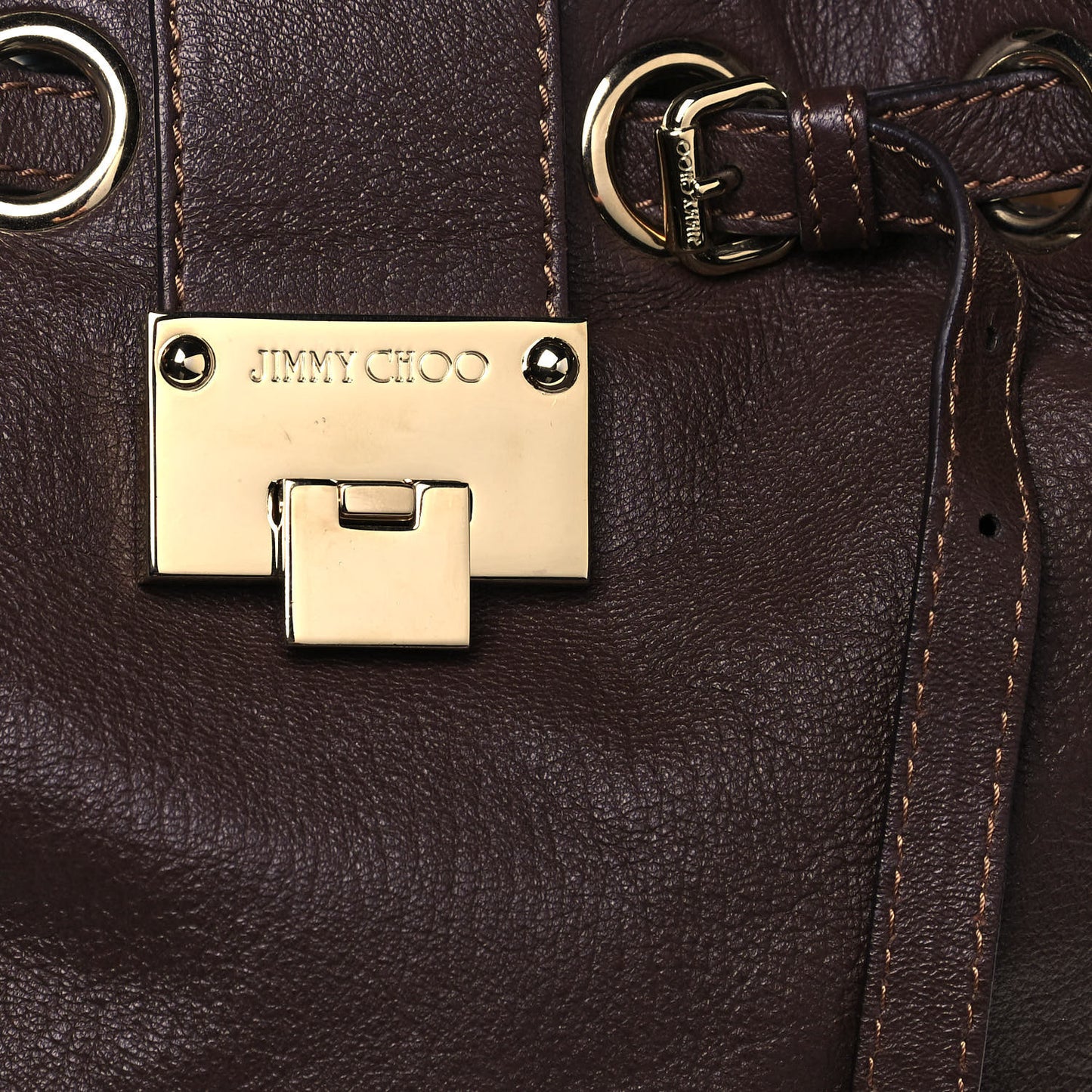 Calfskin Ramona Bucket Bag Brown