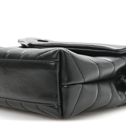 Saint Laurent Calfskin Y Quilted Monogram Monochrome Toy Loulou Crossbody Bag Black 10 of 11
