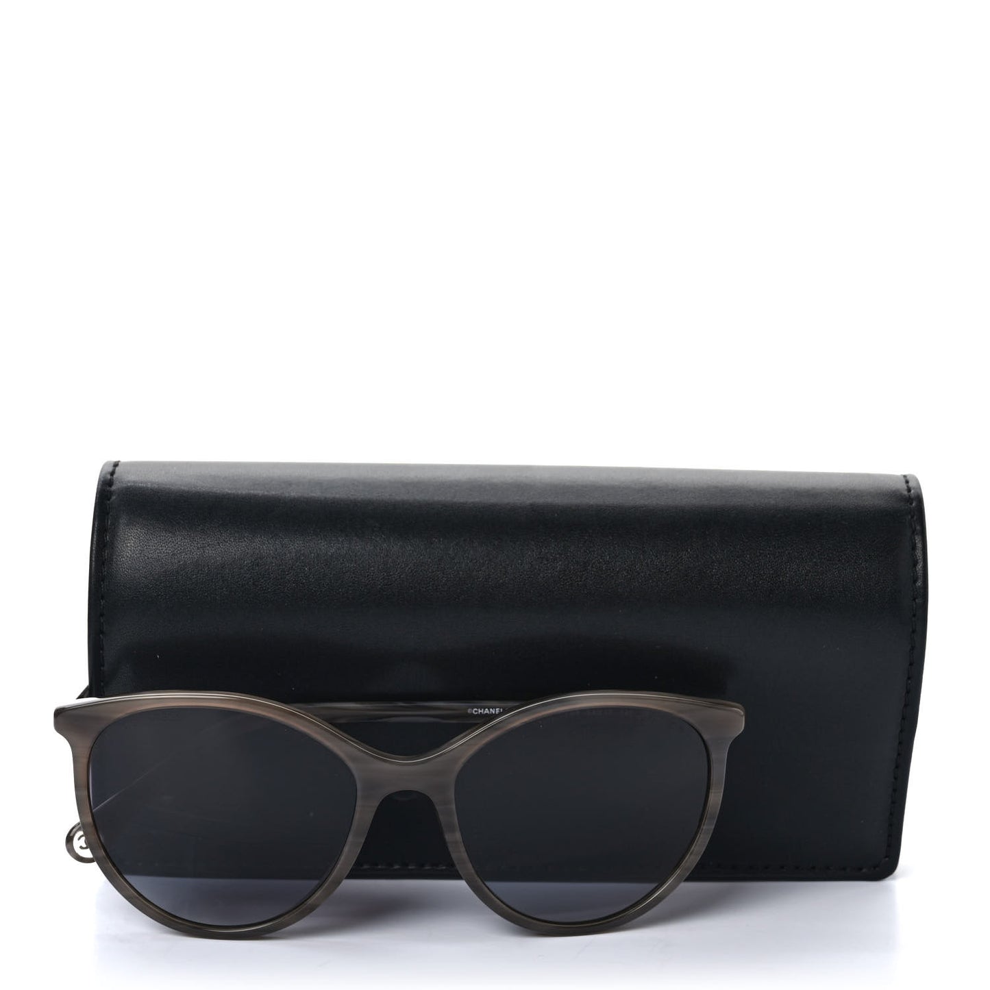 Acetate Polarized Pantos Cat Eye Sunglasses 5448 Grey