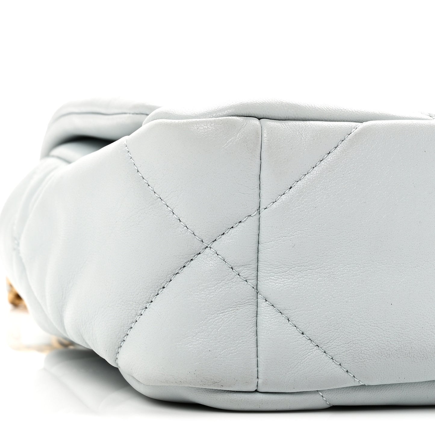 Lambskin Quilted Medium Chanel 19 Flap Light Blue